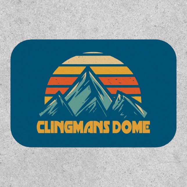 Clingmans Dome Retro Turquoise Patch (Front)