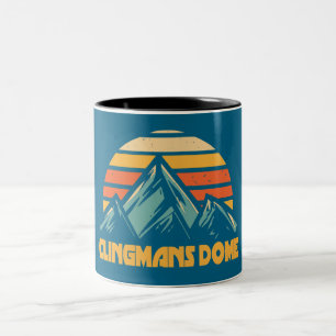 Clingmans Dome Retro Turquoise Two-Tone Coffee Mug