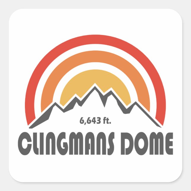 Clingmans Dome Square Sticker (Front)