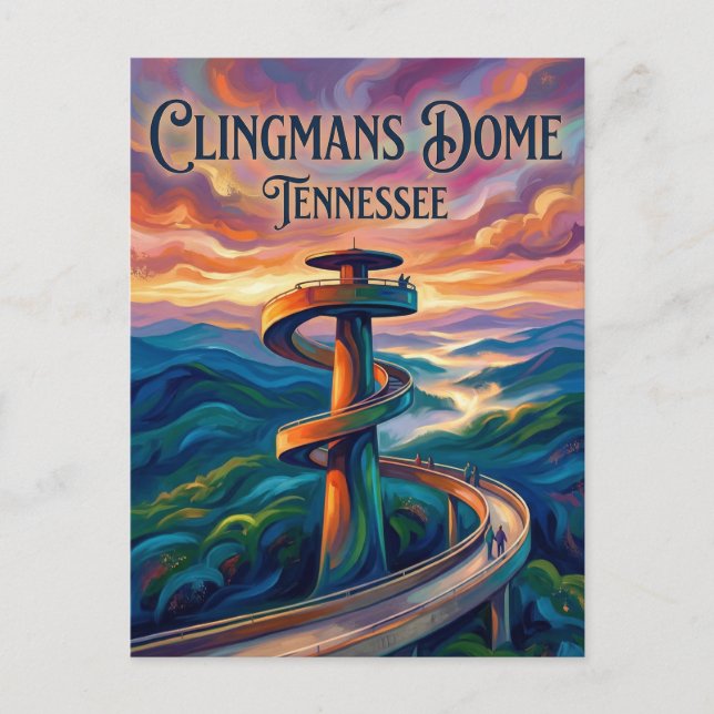 Clingmans Dome Tennessee Postcard (Front)