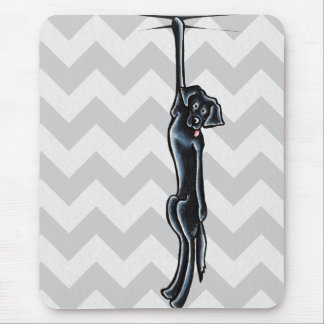 Clingy Black Lab Off-Leash Art™ Mouse Pad