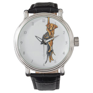 Clingy Dachshund Smooth Black/Tan Red Watch