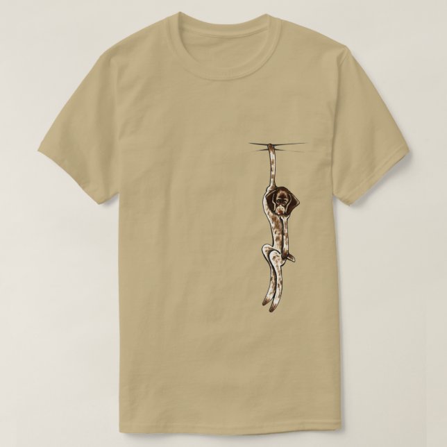 Clingy German Shorthaired Pointer T-Shirt (Design Front)