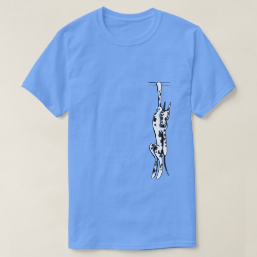 Clingy Harlequin Great Dane T_Shirt