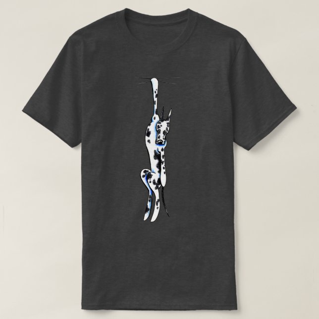Clingy Harlequin Great Dane  T-Shirt (Design Front)