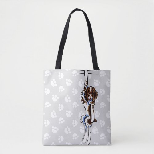 Clingy Liver White Springer Spaniel Tote Bag