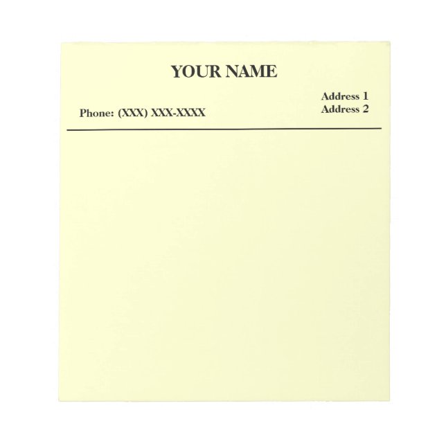 Clinic Memo Pad (White) (Front)