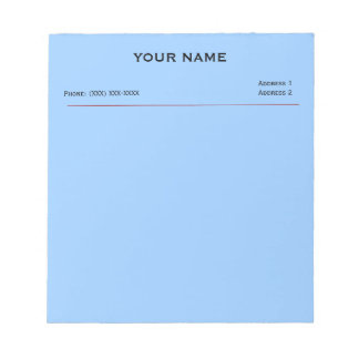 Clinic Memo Pads (Sky Blue)