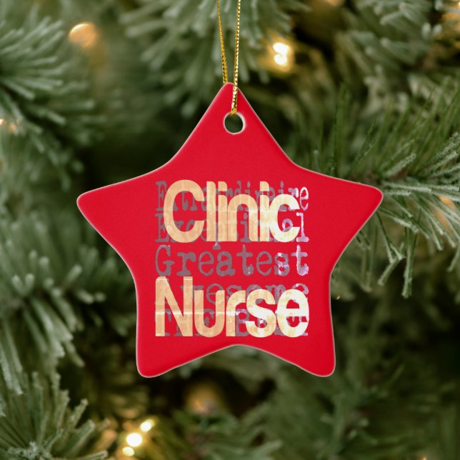 Clinic Nurse Extraordinaire Ceramic Ornament (Tree)