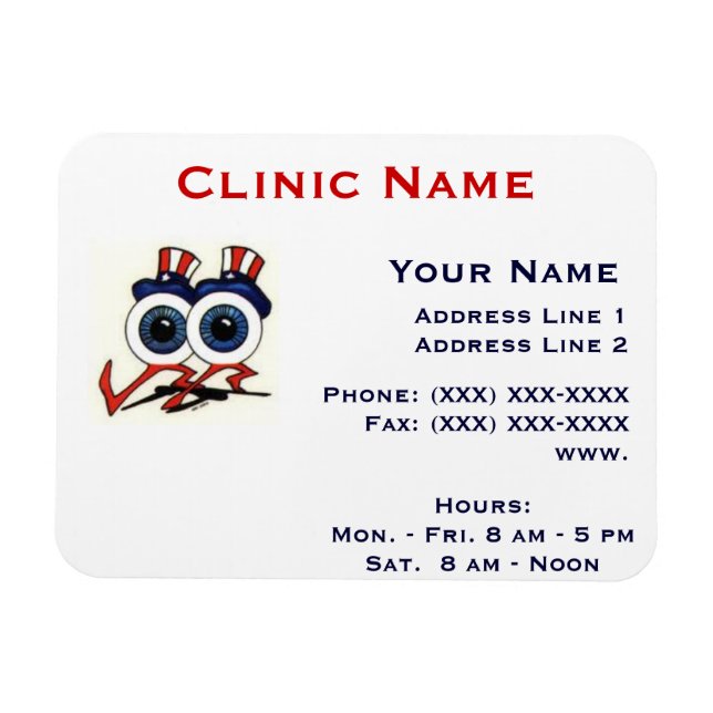 Clinic Promotionl Magnet -Horizonttl/Happy Eyes (Horizontal)