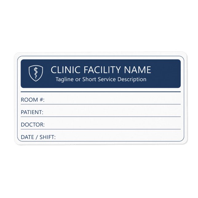 Clinic Room Patient Doctor Healthcare Labels (Front)