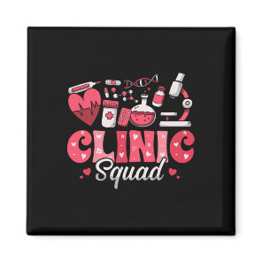 Clinic Squad Stethoscope Leopard Nurse Valentine's Magnet