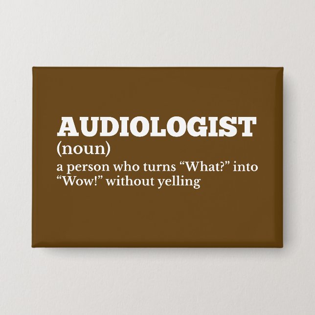 Clinic Staff Audiologist Definition Button (Front)