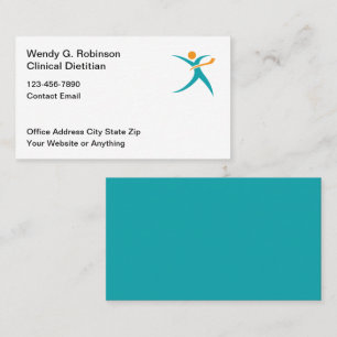 Clinical Dietitian Theme Business Cards