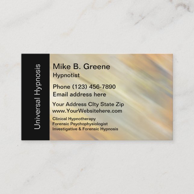 Clinical Hypnotherapist Business Card (Front)