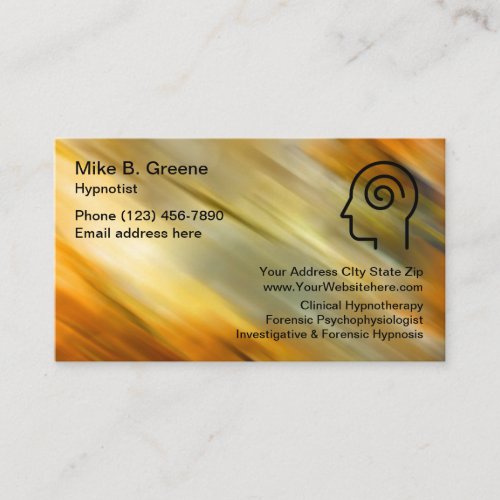 Clinical Hypnotherapist Modern Business Card