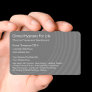 Clinical Hypnotist Hypnosis Services Business Card