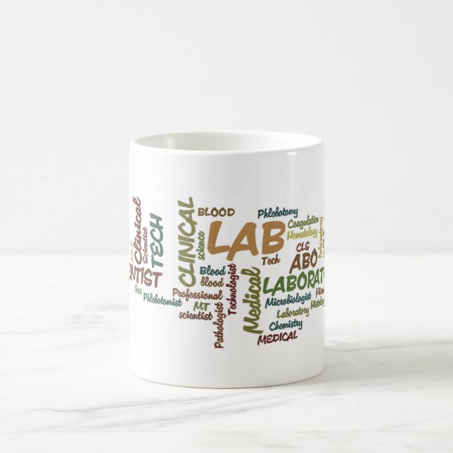 CLINICAL LAB WORD SCRAMBLE COFFEE MUG (Center)
