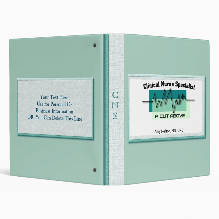 Clinical Nurse Specialist Customized Nursing Binder