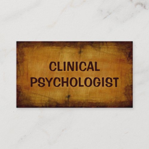 Clinical Psychologist Antique Business Card