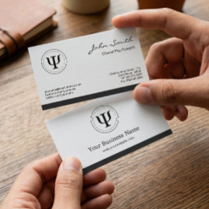 Clinical Psychologist - Psychology Psi Symbol Business Card