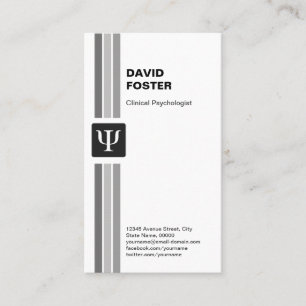 Clinical Psychologist - Psychology Psi Symbol Business Card