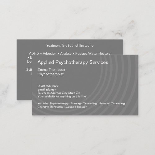 Clinical Psychotherapy Services Business Card