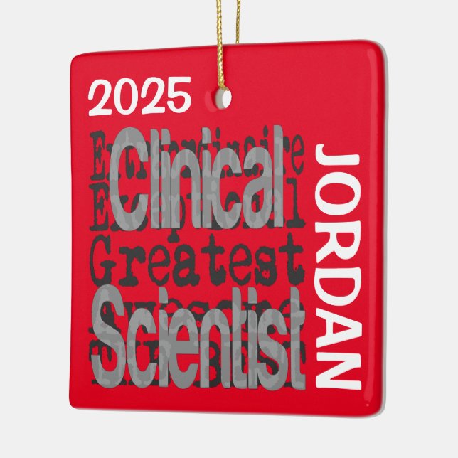 Clinical Scientist Extraordinaire Ceramic Ornament (Left)