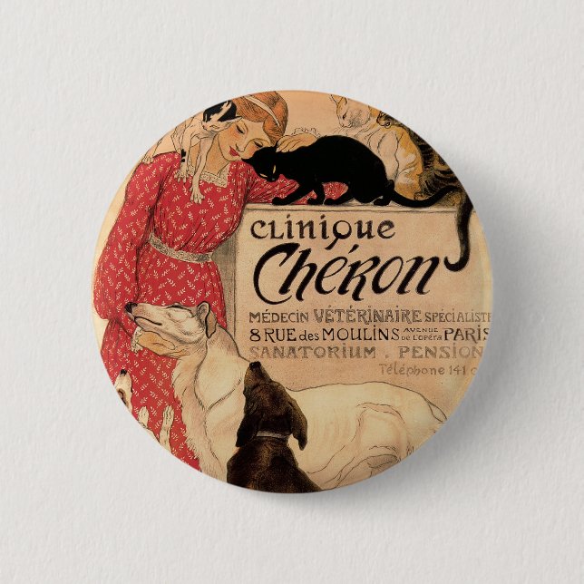 Clinique Cheron Pinback Button (Front)