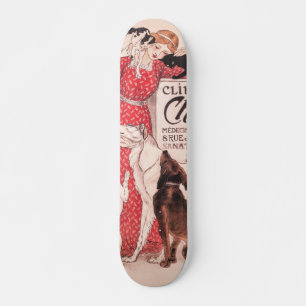 Clinique Cheron Vintage Dog Cat Steinlen Poster Skateboard