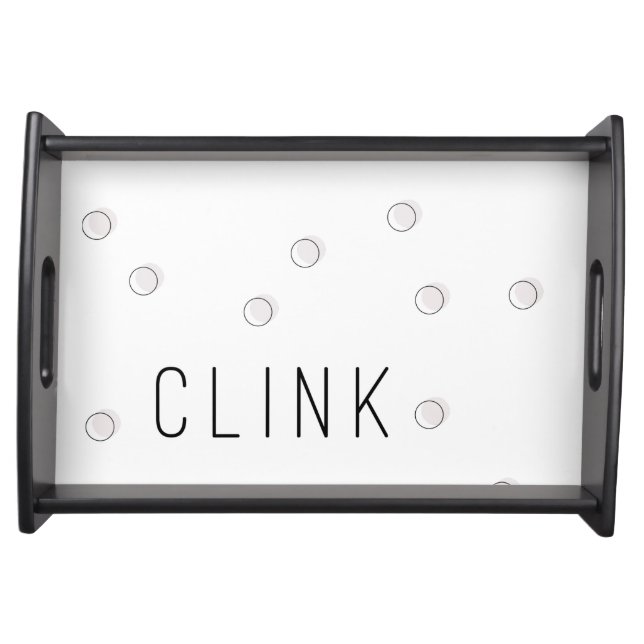 Clink Champagne Bubbles Holiday Party Tray (Front)