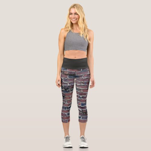 Clinker Brick High Waisted Capris