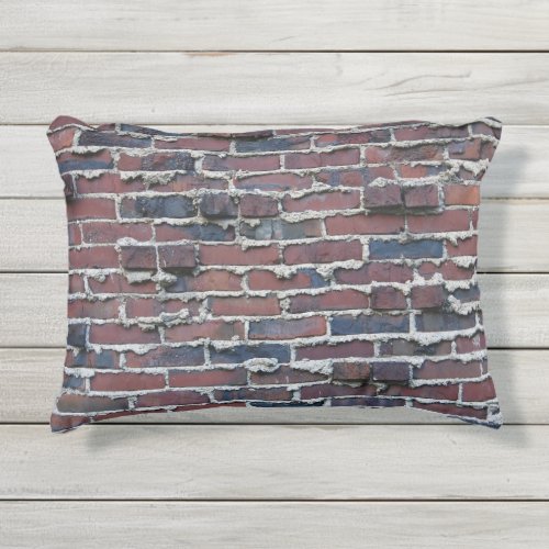 Clinker Brick with Weeping Mortar Accent Pillow