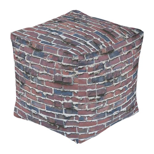 Clinker Brick with Weeping Mortar Cube Pouf