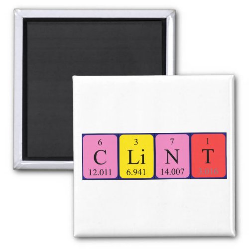 Clint periodic table name magnet