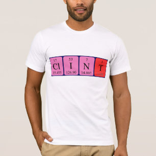 Clint periodic table name shirt