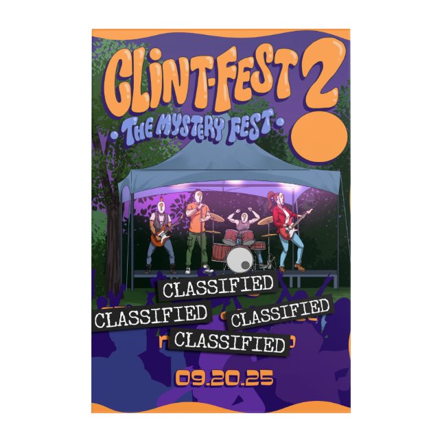 Clintfest 2 acrylic print (Front)
