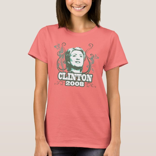 Clinton 08 Butterflies T-Shirt (Front)