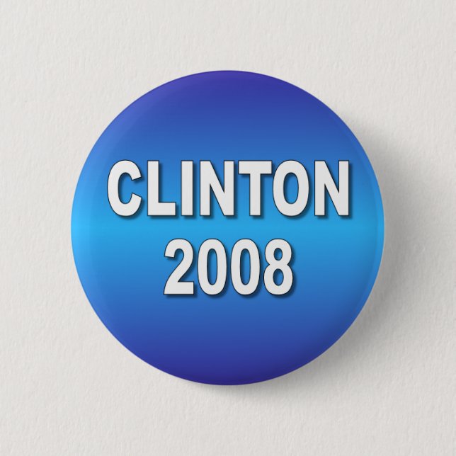 clinton 2008 pinback button (Front)