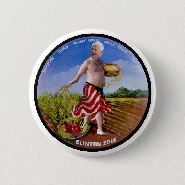 Clinton 2016 pinback button (Front)
