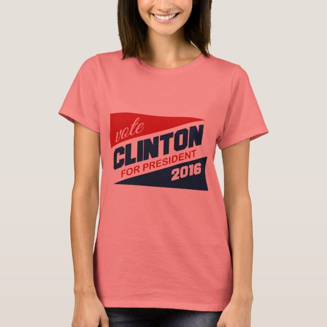 CLINTON 2016 SUPPORTER -.png T-Shirt (Front)