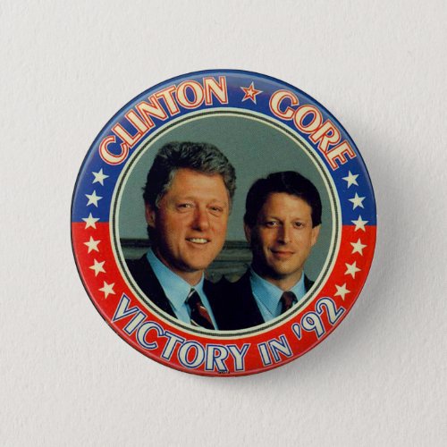 Clinton and Gore 92 jugate Button