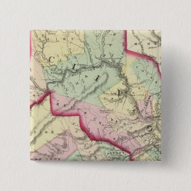 Clinton, Centre counties Pinback Button (Front)