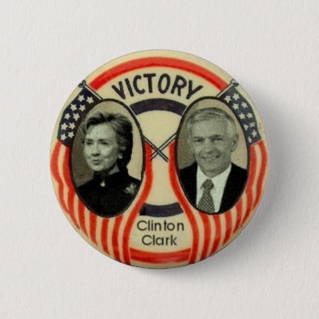Clinton & Clark Pinback Button (Front)