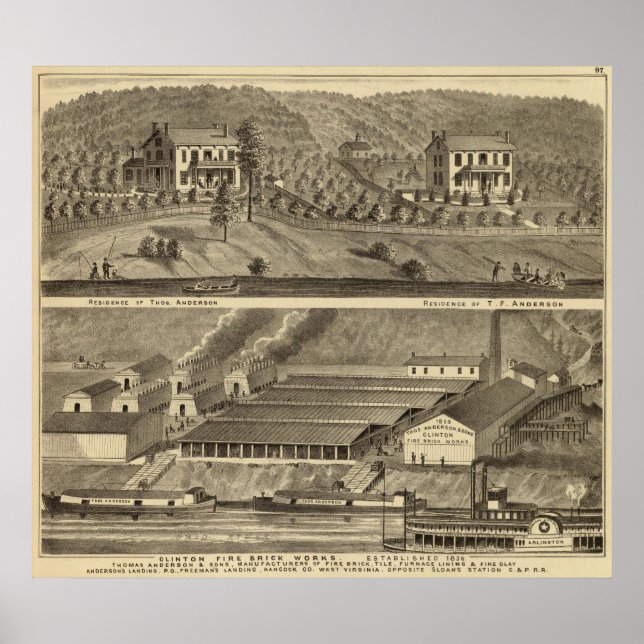 Clinton Fire Brick Works Anderson's Landing Poster (Front)