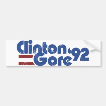 Clinton Gore 1992 Bumper Sticker by Retro_Zombies at Zazzle