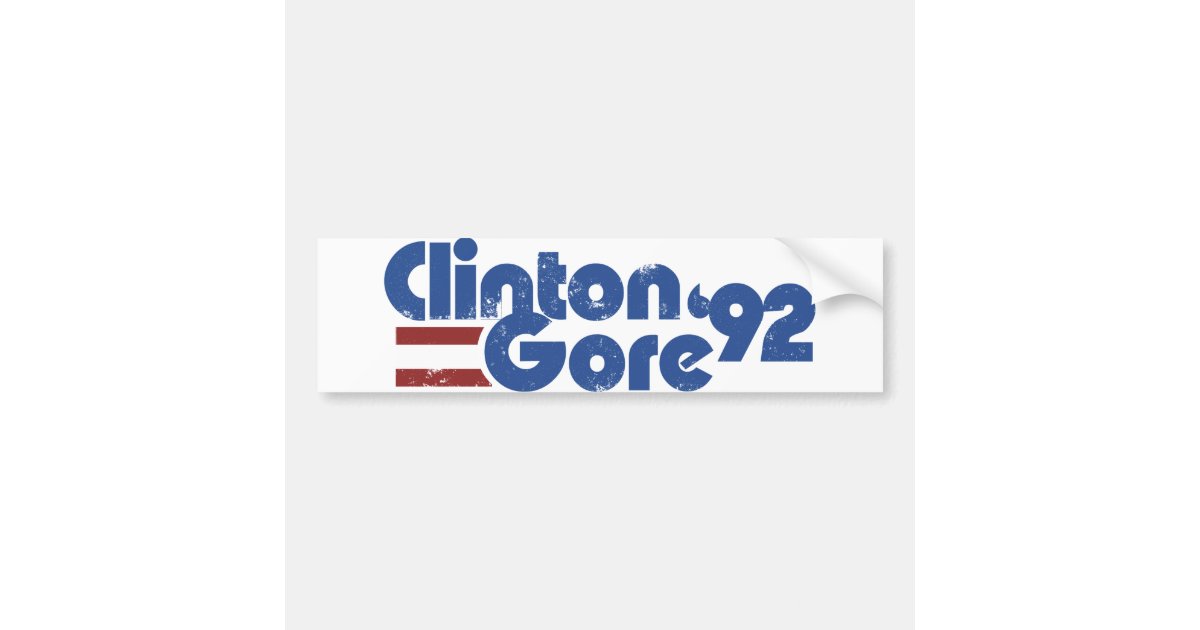 Clinton GORE 1992 Bumper Sticker | Zazzle
