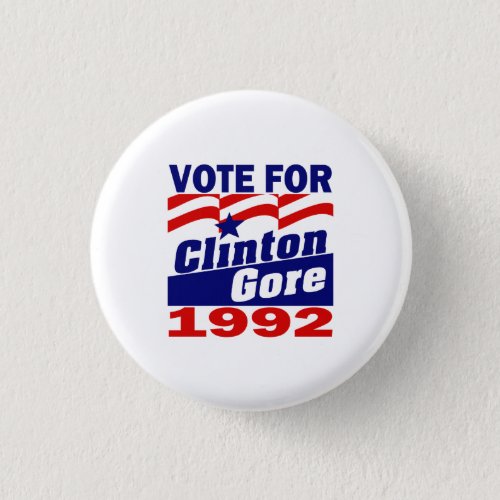 ClintonGore 1992   Button