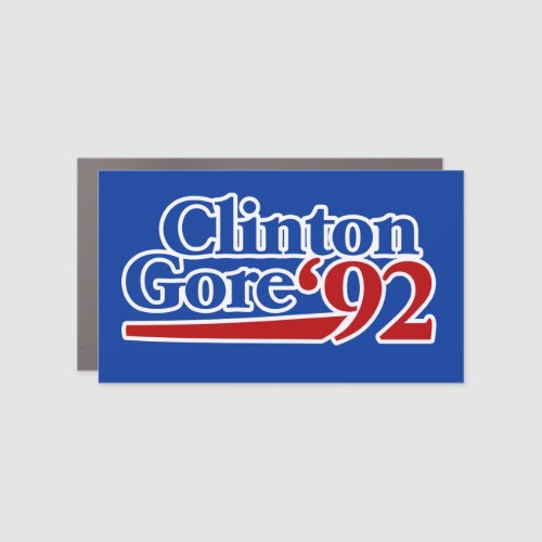 Clinton Gore 1992 retro politics Car Magnet