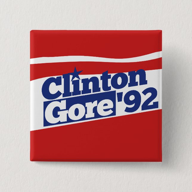 Clinton Gore 92 Button (Front)